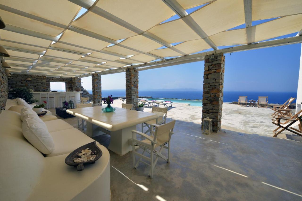 Spectacular Sunset View Villa At Melissaki Ioulis Exterior photo