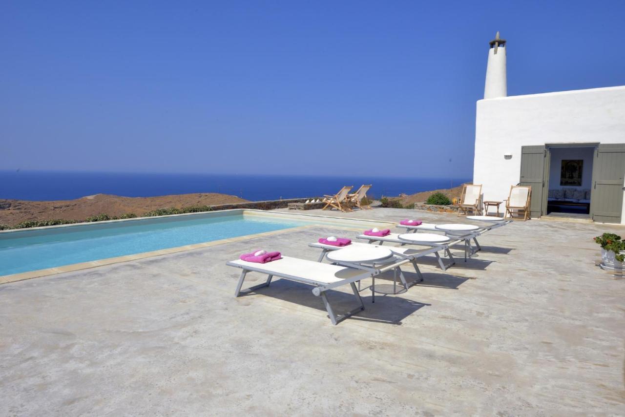 Spectacular Sunset View Villa At Melissaki Ioulis Exterior photo