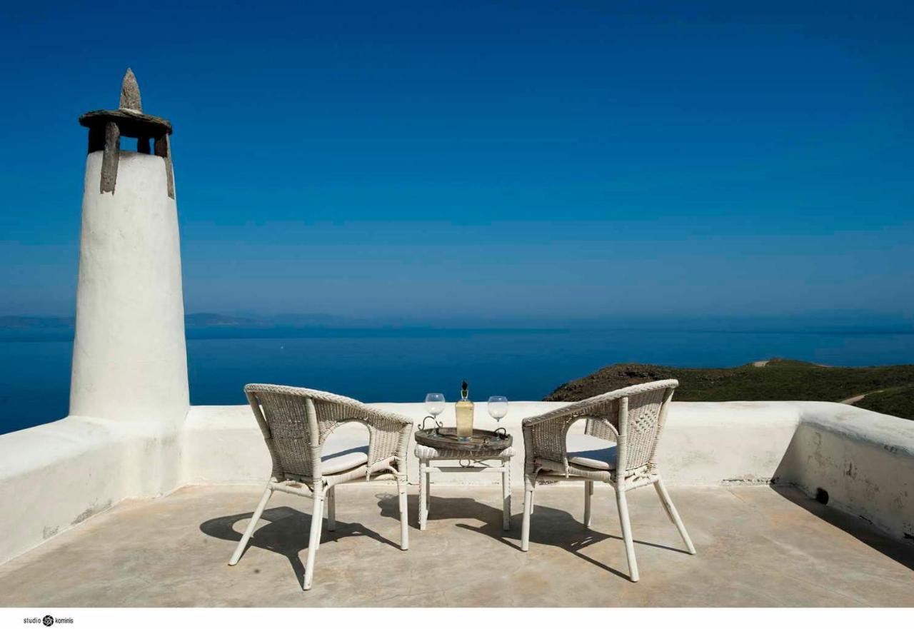 Spectacular Sunset View Villa At Melissaki Ioulis Exterior photo